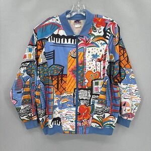 Vintage Prince Sportswear‎ Jacket Womens Large Multicolor Abstract Tennis 90s